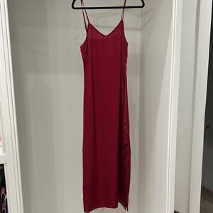 Pink Lily small Elegant Red Slip Dress.  Like new
